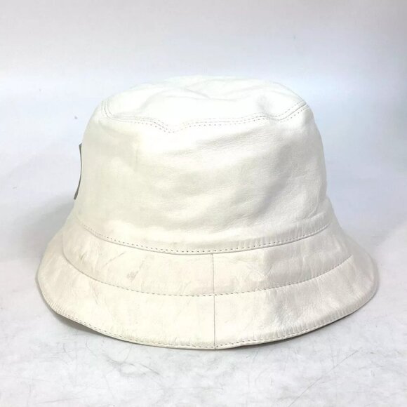 LOUIS VUITTON cup hat bucket hat Leather White - Picture 3 of 14